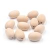 10pcs 30*20mm Egg Shaped Wooden Beads Easter Wood Beads Farmhouse Rustic Beads Loose Spacer Beads for Craft Decoration