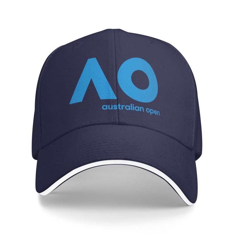 Australian Open AO Print Baseballová čepice Pánská Dámská Venkovní Cestovní Sluneční Kšiltovka Prodyšné Sendvičové Klobouky Táta Klobouk Golfový Klobouk