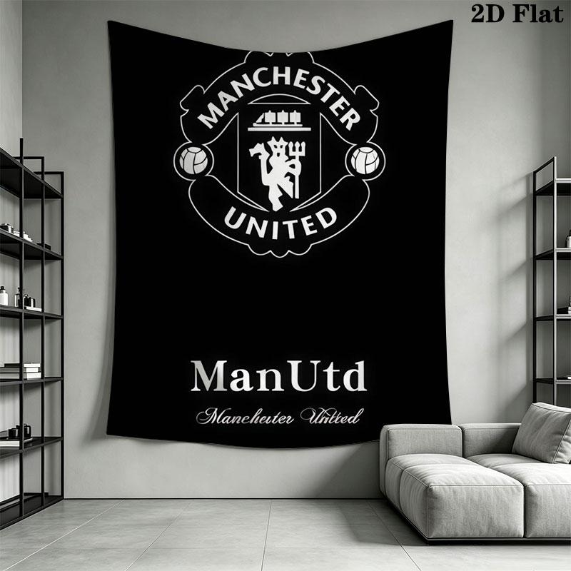 Man Utd I Wall Hanging Printed Fabric Blanket Decorative Tapestries for Bedroom Living Room Home Decor
