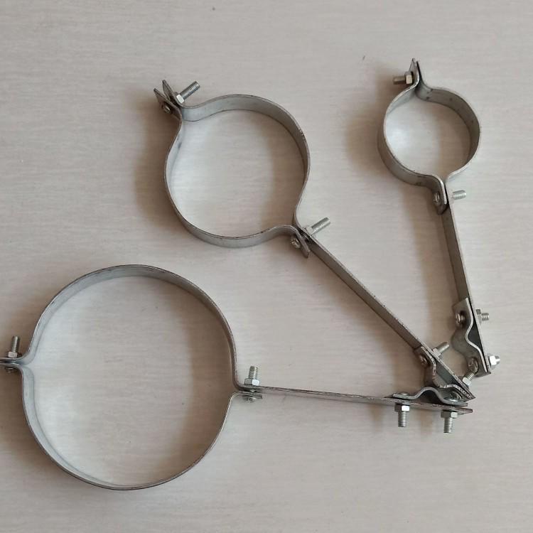 

Cast Iron Pipe Lightning Rod Clamp for Rooftop Vent & Rebar, Lightning Protection Clip 75 Pipe Clip 50 (10 sets)