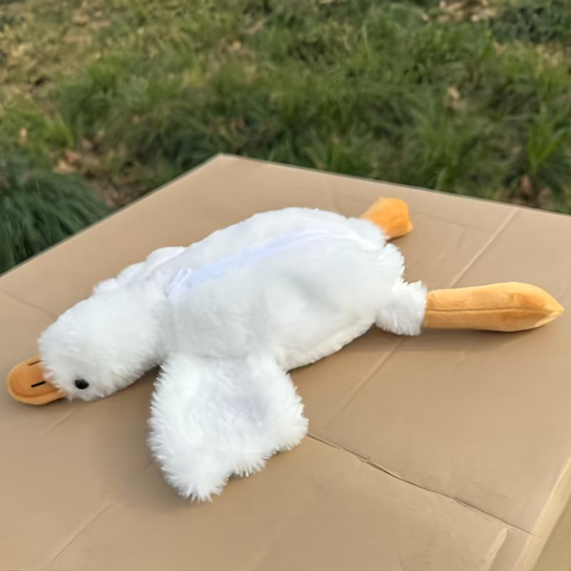 Süße Große Weiße Gans Plüsch Federmäppchen Plüsch Kawaii Tiere Stifteetui Schüler Spaß Animation Schreibwaren Schüler Anime Aufbewahrungstasche