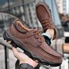 Fashion Men's Shoes Casual Leather High Quality Lace-Up Oxford Shoes Hot Sale Male Comfortable Footwear 2025 Leather Male Outdoor Shoes