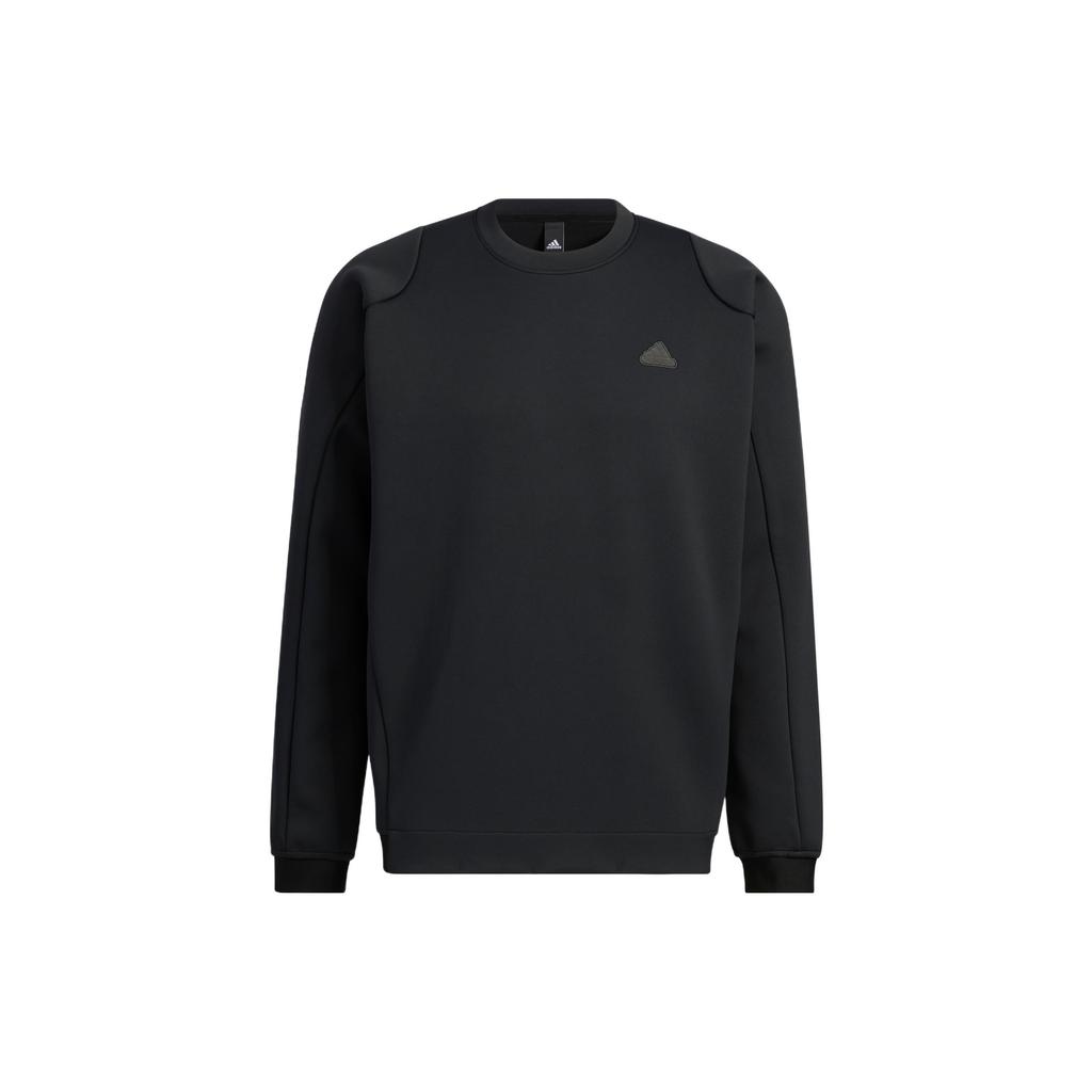 Adidas Sweatshirts Men's Black Crew Neck Moderate Regular HY5839