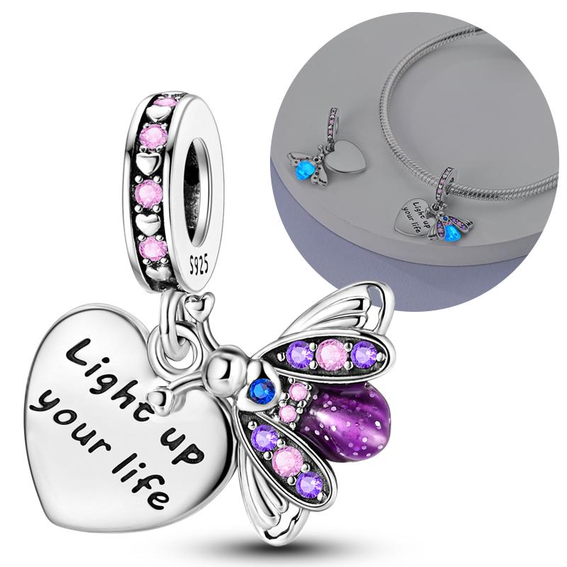 Brand New Charm Bead Components Compatible With Pendant Bead Component Copper Metal Authentic Original Bracelets Chameleon Elephant Avocado Boy Girls
