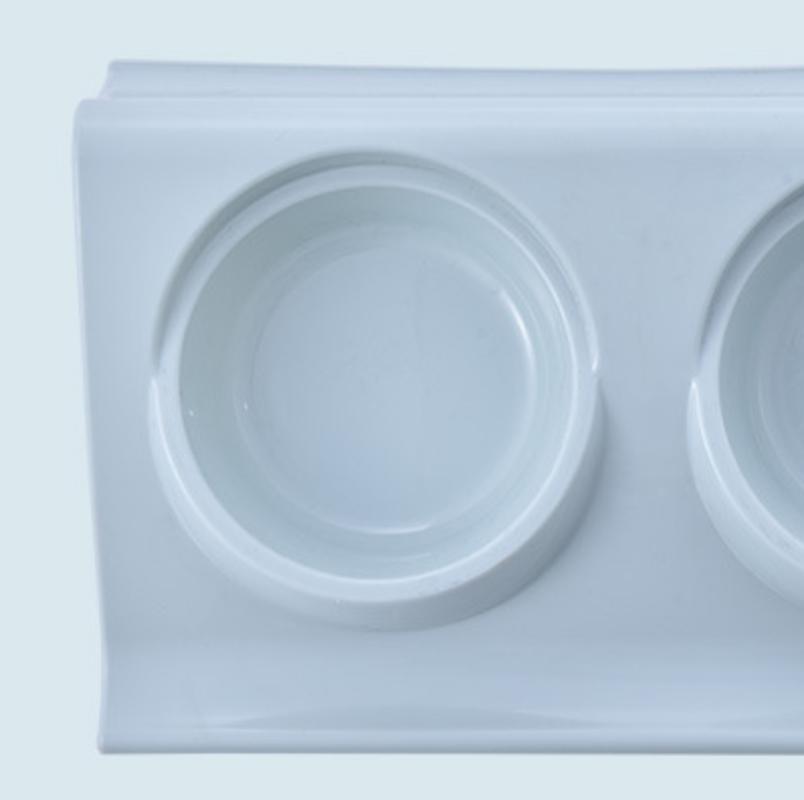 Double Bowls Dog Pet Cat Stainless Steel Feeding Station Water Bowls Feeder Solution for Dogs Cat Articles | Dog Food