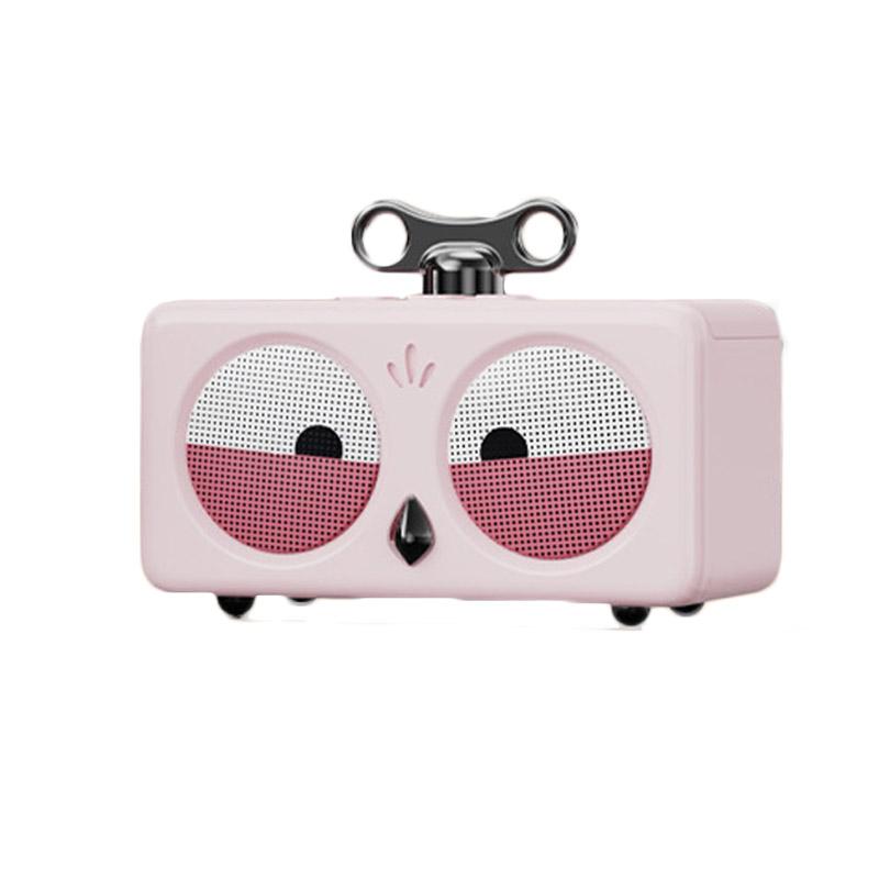 

Portable Retro Bluetooth Speaker Outdoor Stereo Soundbar Subwoofer Wireless Music Player with Microphone for IOS Andriod Phone рожевий