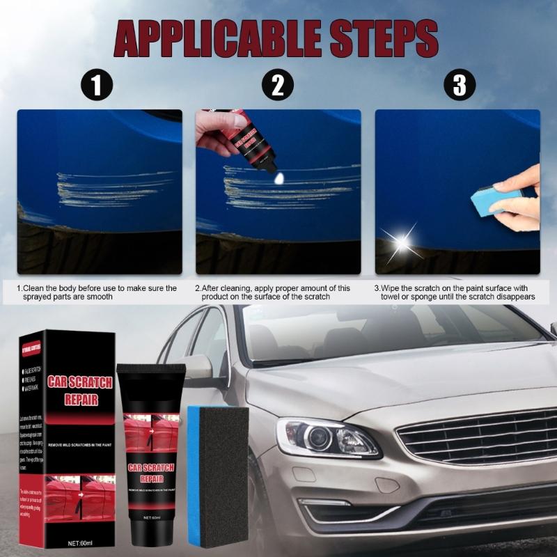 Car Scratch Remover Quick Invisible Scratch Remover for Deep Scratches Car Body Paint Repair Polising Set