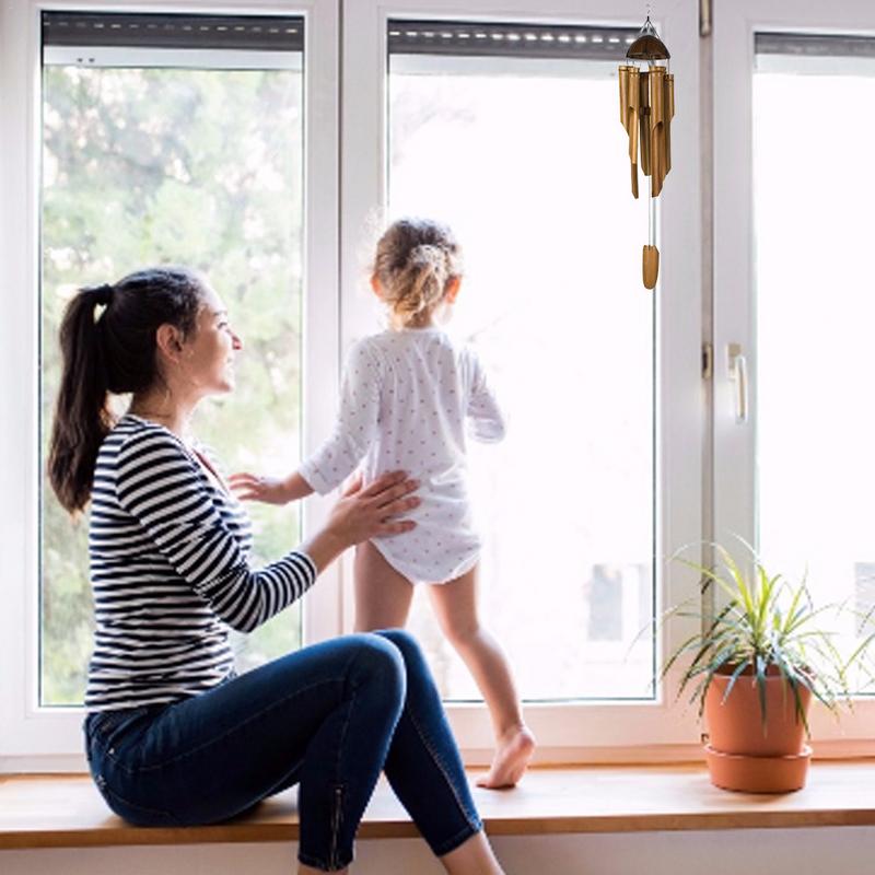 Sinos de vento de bambu para exteriores, tubos de jardim, sinos de madeira, sinos de vento antigos, decoração de parede para casa, sinos de vento de madeira, presentes