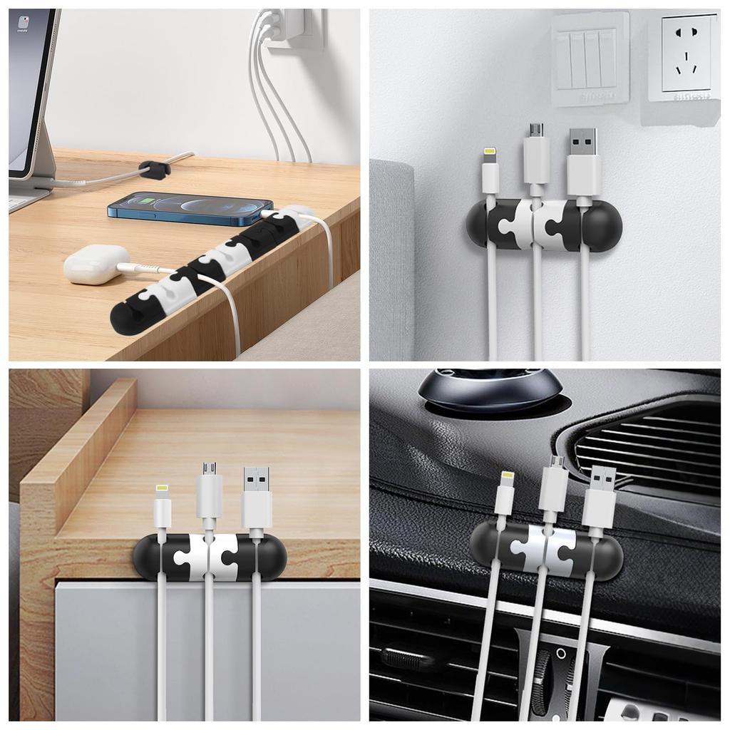 MITUKE Cable Holders, Cable Clips, Wire Holders, Wire Organizer, Convenient Tool, Adjustable Cable Smoothly, Organizes Cords Around Your Desk, Sticks