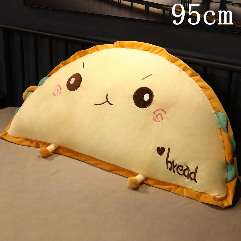 Food Semicircle Toast Cake Plush Toy Cute Bread Stuffed Doll Soft Nap Sleep Pillow Sofa Bed Cushion Creative Birthday Gift 95cm