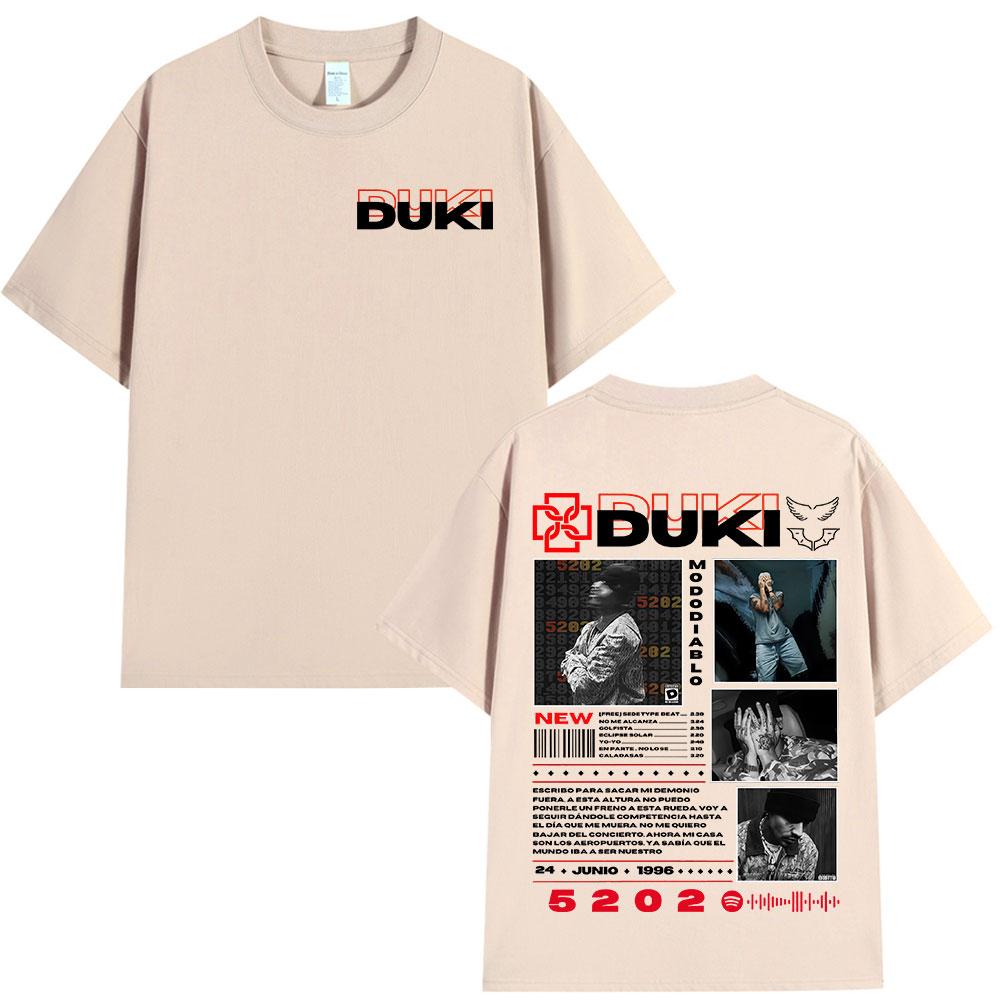 2025-26 Hot-selling Rapper Duki Duki 5202 MIXTAPE Album Men and Women T-shirt, Hip-hop Fashion T-shirt Pure Cotton Streetwear.