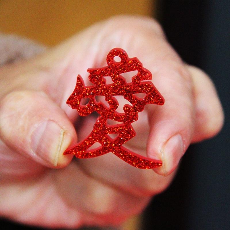 Chinese Characters Silicone Decorative Pendant Mold Handmade Epoxy Silicone Mold Epoxy Resin Molds Making Crafts