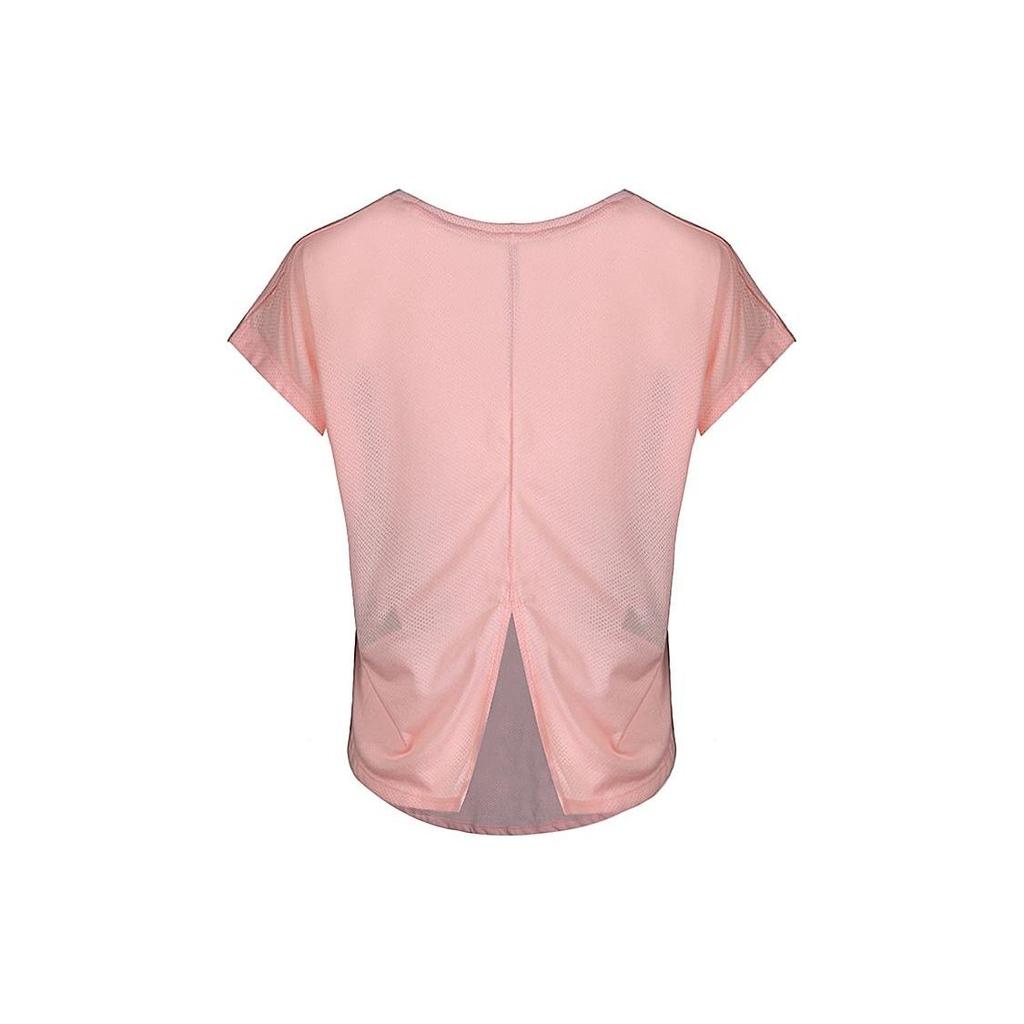 Nike As W Nk Tailwind Top Ss Cool Lt Solid Logo Print Breathable Round Neck Short Sleeve T-Shirt Women tops Pink AJ6485-646