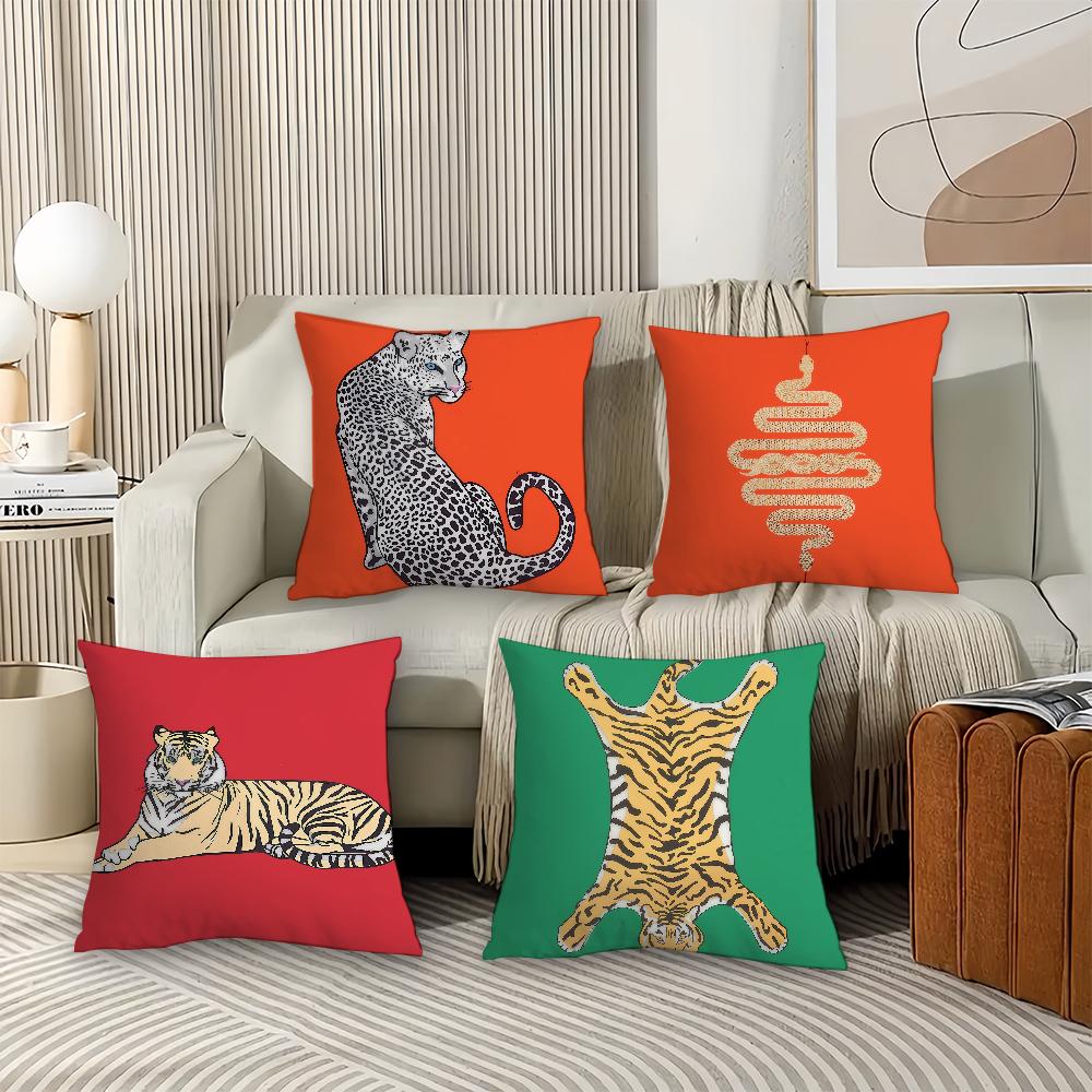 Cooler Tiger J-Jonathan Kissenbezug Geeignet für Schlafzimmer Wohnzimmer Autos Heimdekoration