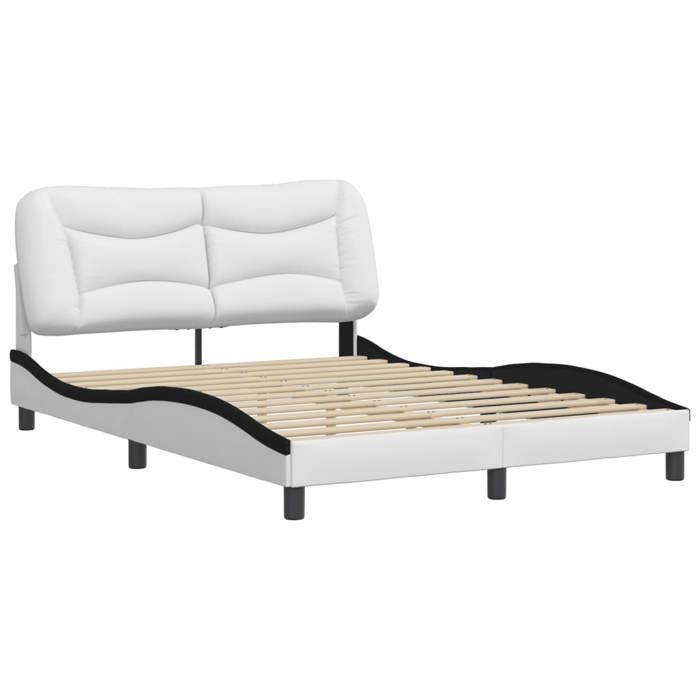 VidaXL Cadre de Lit avec Tête de Lit, Lit Rembourré, Sommier à Lattes, Lit Double, Lit Adulte de Chambre à Coucher 3207994