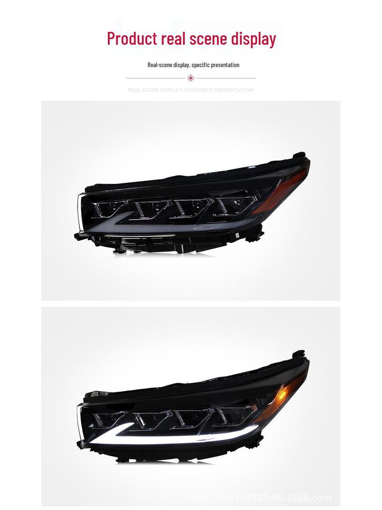 LED Headlight Assembly with Sequential Turn Signal for 2018-2021 Toyota Highlander