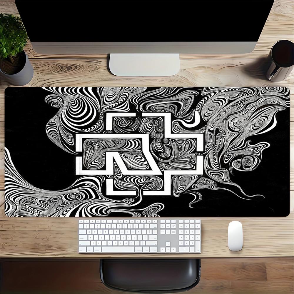 Abstract Swirl Large Gaming Mouse Pad Nonslip Rubber Base Waterproof Desk Mat For Office Pc Laptop