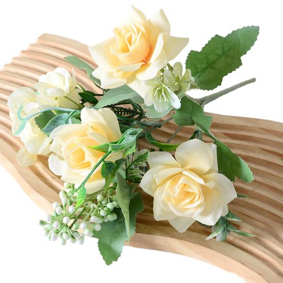 Artificial Flowers High-Density Silk Fabric Soft Touch Waterproof Flexible Branches Window Display Fake Flowers Wedding Hotel Decor