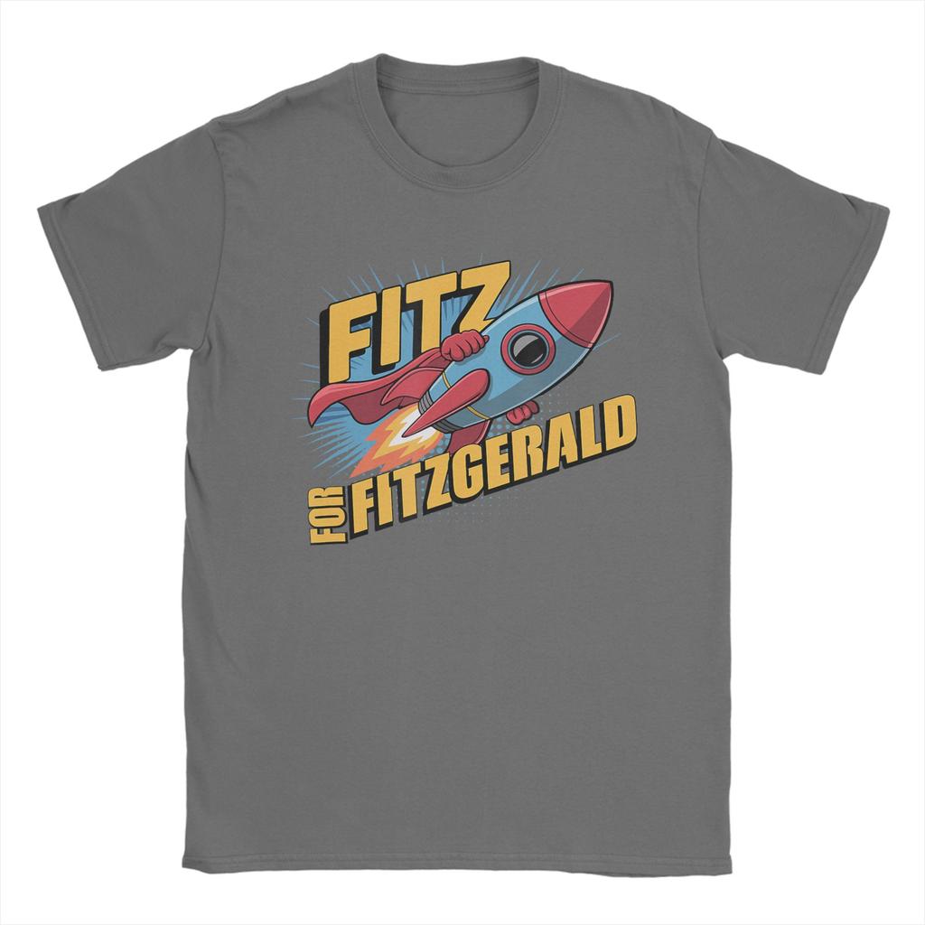 Streetwear T Shirt Summer Fitz for Fitzgerald Rocketship Trending T Shirts Cotton Tee Shirt for Unisex Short Sleeve Clothing