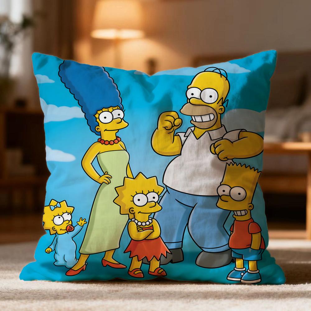Hot T-Tthe Simpsons Cushion Cover Soft Washable Pillow Case Multi-Scene For Couch Bed Travel Office Use