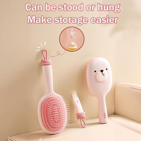 Yousheng Cartoon Animal Air Cushion Brush Scalp Massage Paddle Brush Anti-static Fluffy Hair Comb Women Home Salon Hair Detangling