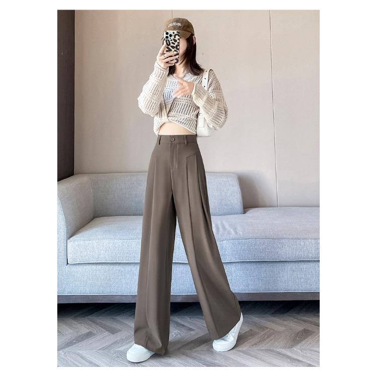 Stylish and Comfortable Women's Wide Leg Suit Pants, Perfect for Any Occasions In Autumn