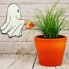 Handmade Ghost Plant Stake Cute Watering Ghost Planter Stake with Water Can Halloween Metal Yard Art for Outdoor Patio Lawn Garden Pot Decor