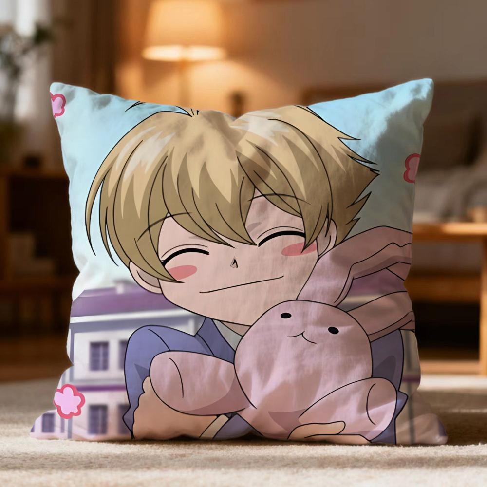 

Hot O-OOuran High School Host Club Cushion Cover Soft Washable Pillow Case Multi-Scene for Couch Bed Travel Office Use 30cmx30cm