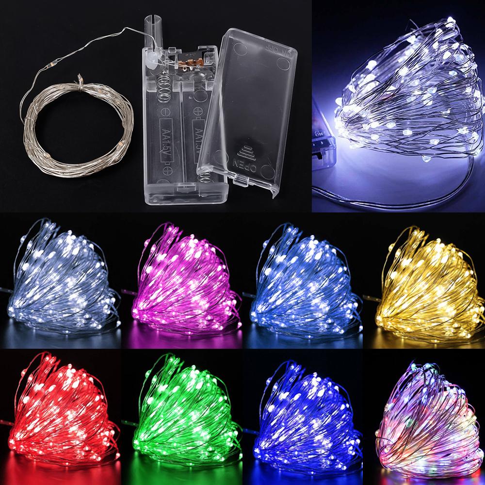 3M LED Copper Wire String Lights Battery Powered Colorful Fairy Lights For Christmas Wedding Party Holiday Decoration Lighting