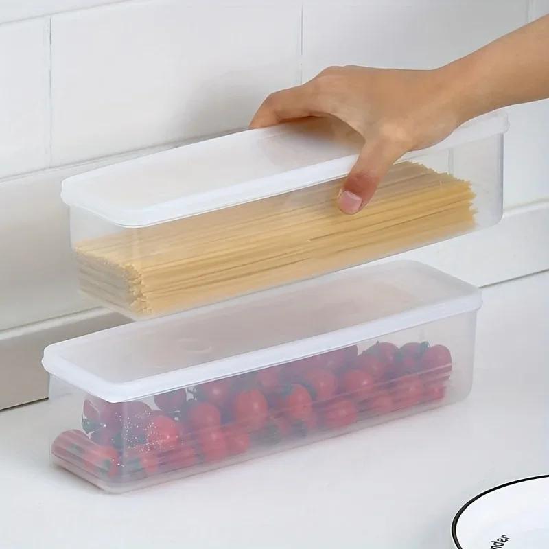 Clear Plastic Food Storage Containers Rectangular Reusable, Kitchen Organizer Box Set for Fridge Pantry Freezer, Meal Prep Lunch