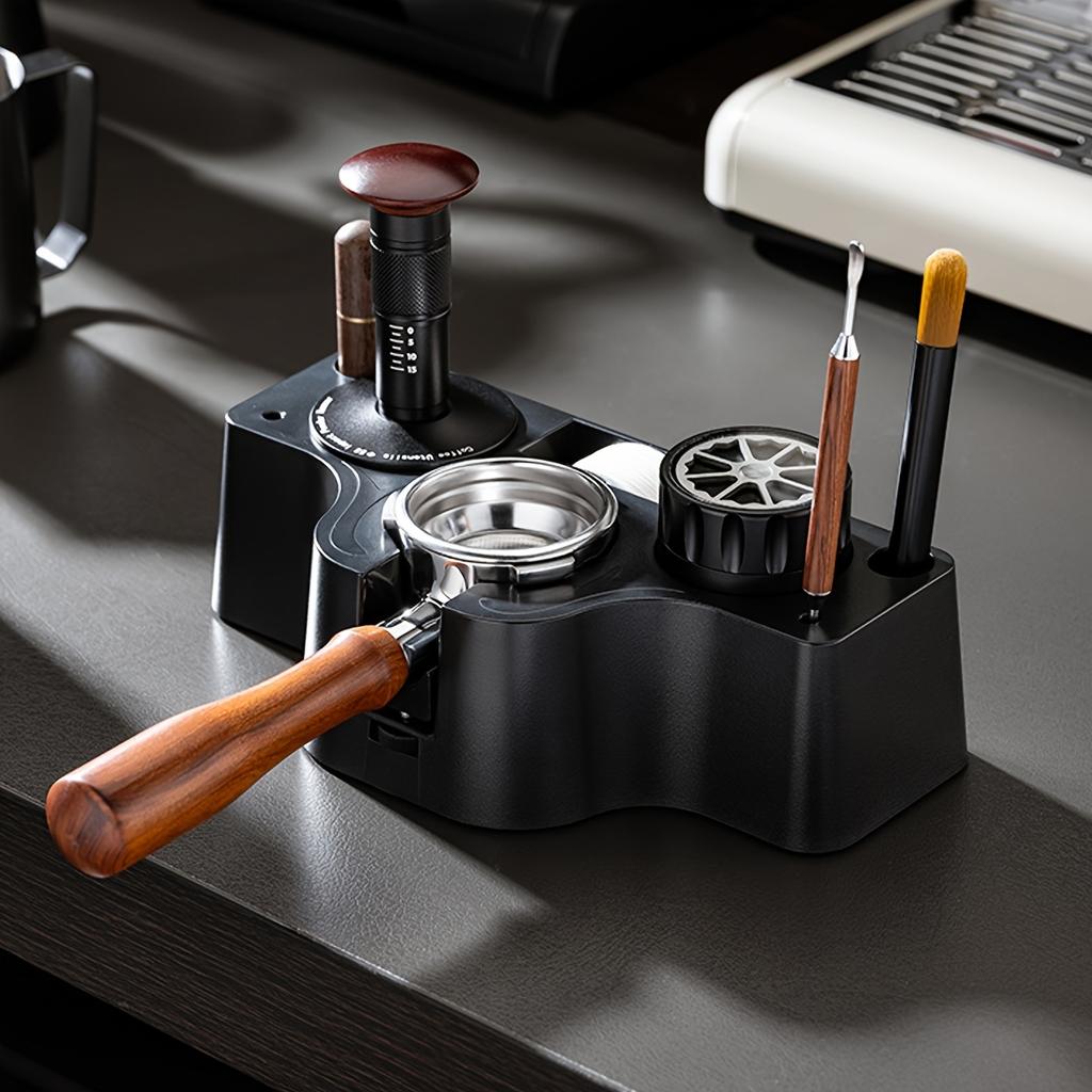Espresso Tamping Station, Espresso Coffee Organizer Box Fit for Storage 51/53/ 58MM Espresso Tamper, Multifunctional Base