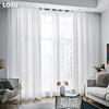 1 ADET LOZUJOJU %10-20 Karartma Fransız Tarzı Basit Romantik Dantel Çözgü Örme Saf Beyaz Tül Perde Oturma Odası Yatak Odası Balkon Ev Dekoru