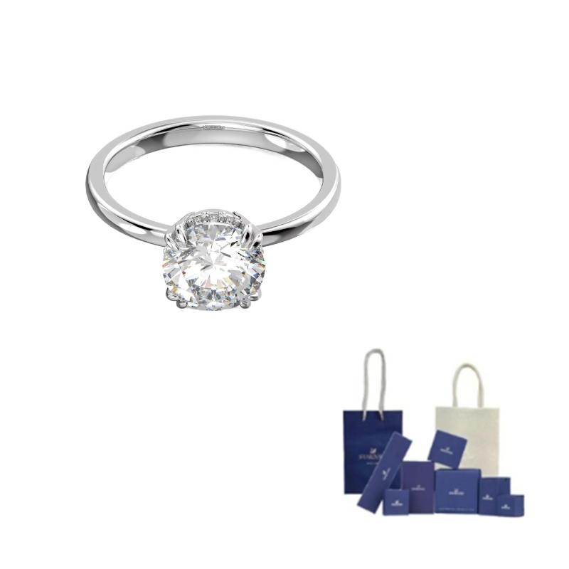 Swarovski Stilla cocktail ring 52-Branded gift bag белый