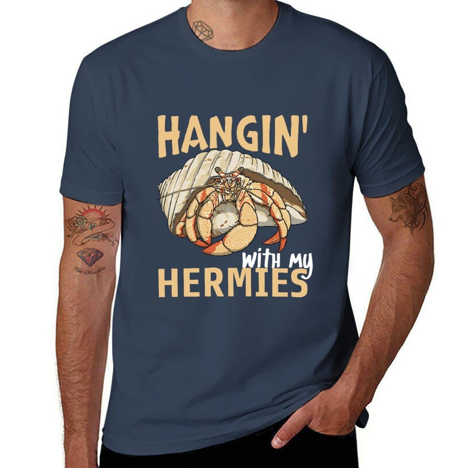 

Hermit Crab TShirt Casual Loose Short Sleeve Tee for Men S
