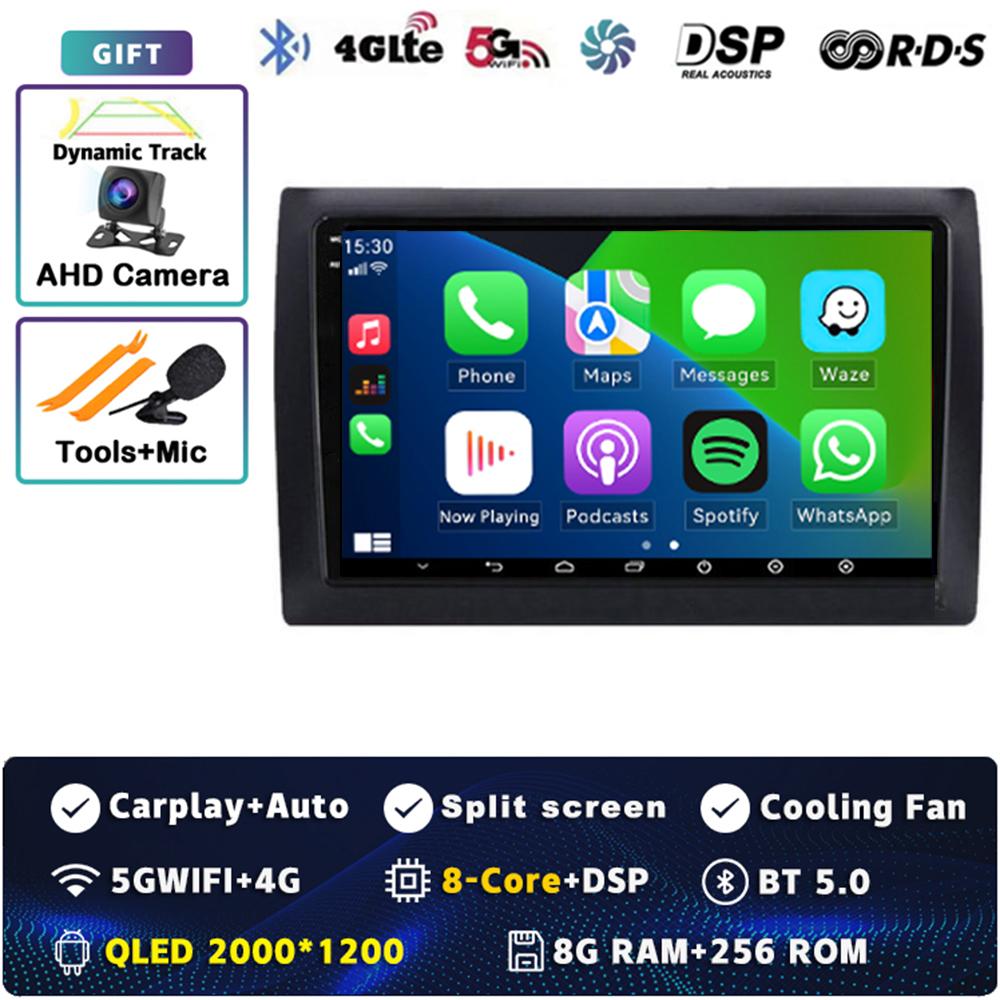 Android 14 Car Radio For Fiat Stilo 2002 - 2010 Player Multimedia GPS Navigation Stereo CarPlay Auto Video WIFI+4G BT DSP 2 DIN