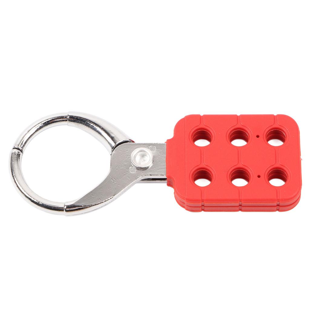 Safety Lockout Hasp 6 Holes Insulating Portable High Strength Tagout Hasp Red Nylon Lock Out for Industry