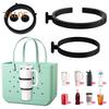 Universal Cup Holder for 30/40oz Tumblers 3-in-1 Beach Bag Attachment with Handles Multi-functional Cup Holder for Bogg Bag