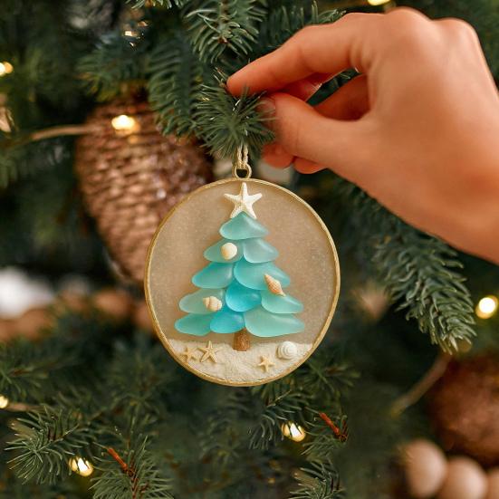 Christmas Tree Ornaments Double-Sided Acrylic Hanging Decor for Xmas Tree Home Party Gift Tags Holiday Festive Decorations