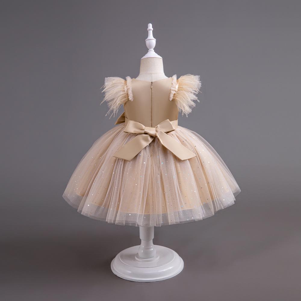Girls' Tulle Princess Party Dress for Piano Performance