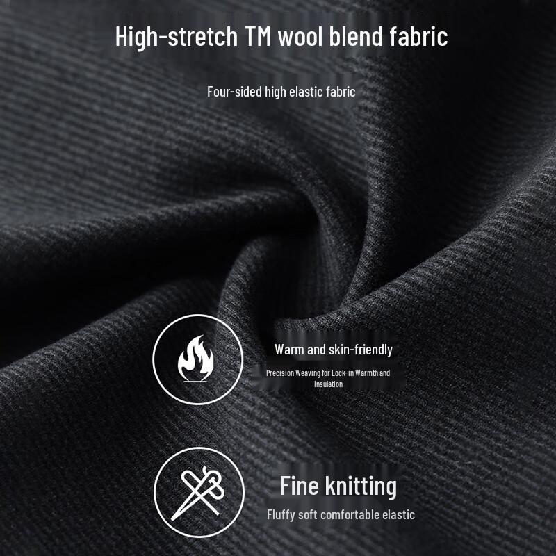 ROMON Men's Autumn/Winter Straight-Leg Stretch Casual Sport Pants