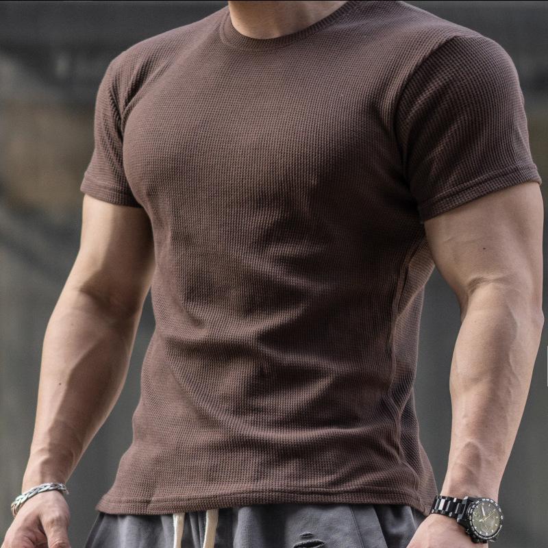 New Men'S Polo Shirt Made Of Pure Cotton With Dropped Shoulders High-Quality Loose Fit For Fitness Versatile For Daily Exercise Short Sleeved Casual