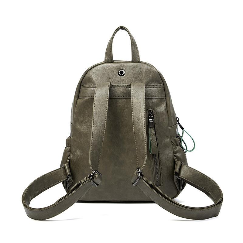 Rucsac din piele naturală Geantă de modă Totul Rucsac de modă Geanta de școală cu mai multe buzunare Casual Totul