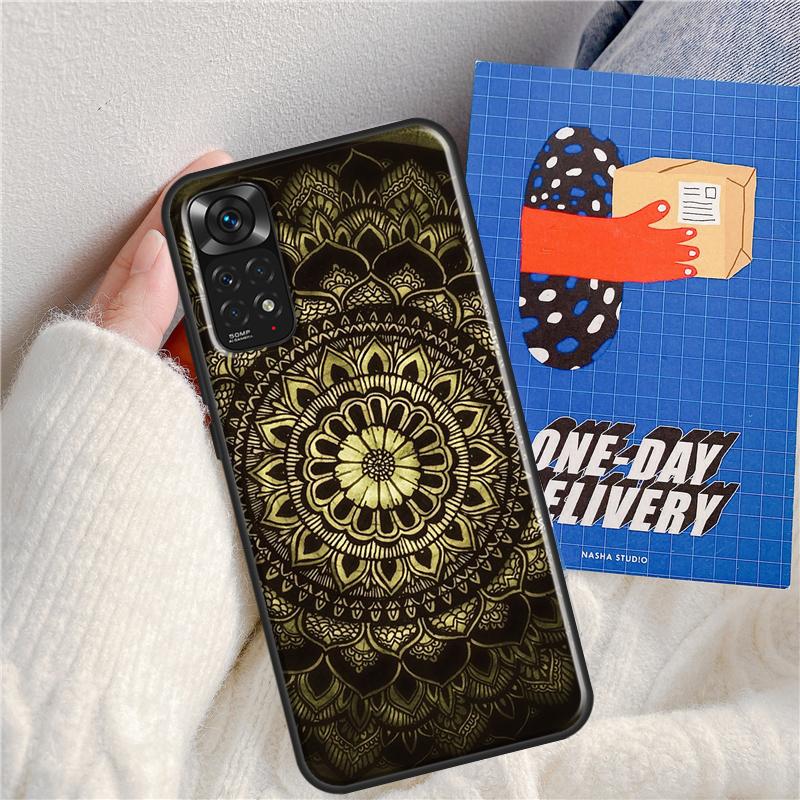 Flowers Mandala Floral Case For Redmi Note 12 Pro Cover For Redmi Note 11 10 Pro 8 9 8T 9S 10S 11S 12S 9C 10C 12C