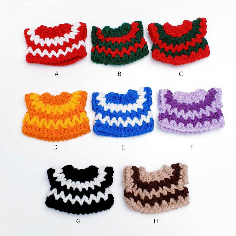 Knitted doll top zigzag sweater clothes keychain material