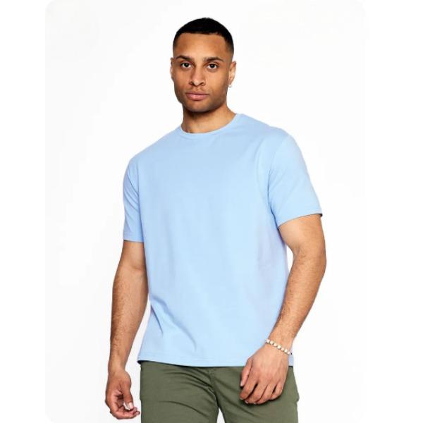 Summer Round Neck Solid Color Fashionable Casual Pure Cotton Short Sleeved Men's T-shirts