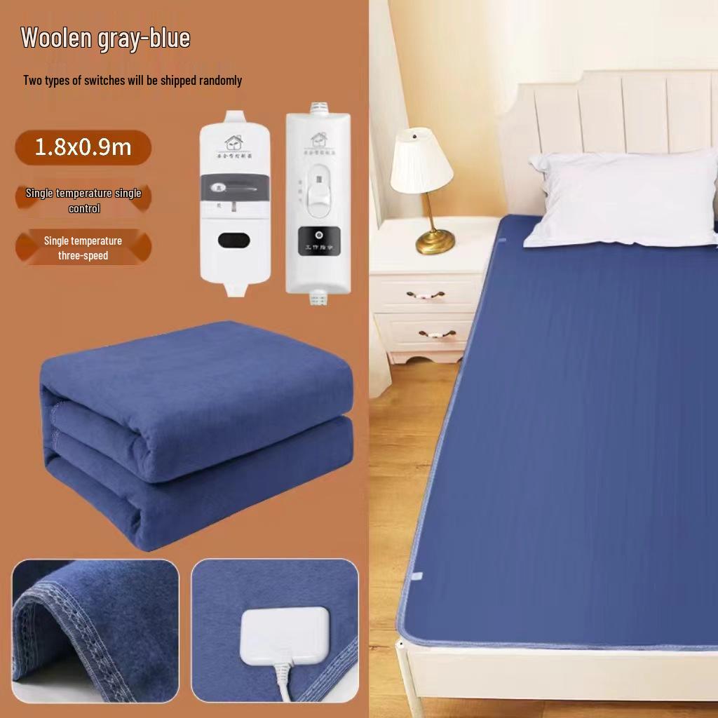 Dual-Control Electric Heated Blanket for Straw Mats, Double or Triple Size, Energy-Efficient, Leak-Proof Mattress.