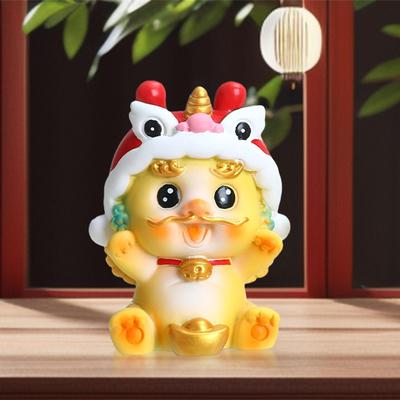 Chinese Dragon Figurine - Exquisite Spring Festival Decor for Car Dashboard