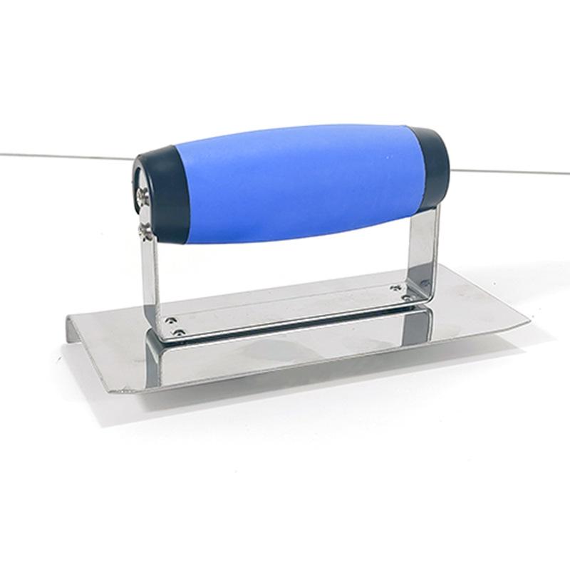 1Pcs Rubber Handle Plastering Trowel Concrete Trowel Drywall Tools Stainless Steel Corner Shaping Trowels Corner Tool