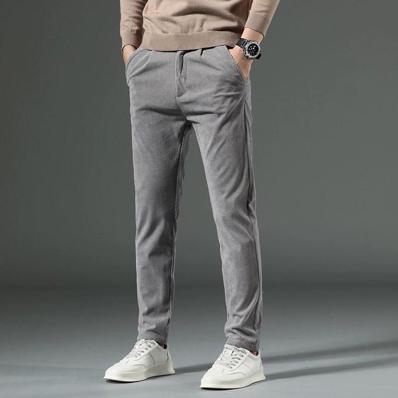 Frühling Herbst Herren Cordhose Neue Herrenbekleidung Stretch Slim Fit Freizeithose Mode Herren Business Arbeitshose