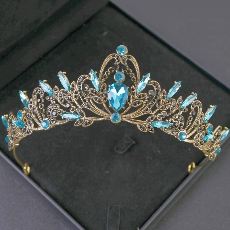 Bridal Headwear Purple-Colour Women's Grand Party Crown Birthday Tiaras